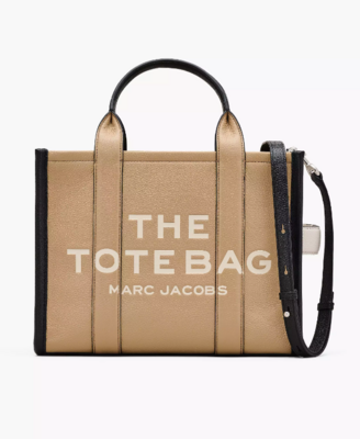 Bolso Tote medium piel color block camel